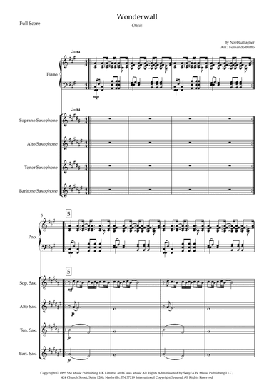 Wonderwall (arr. Fernando Britto)
