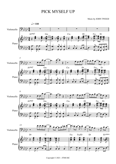 Pick Myself Up for Cello and Piano