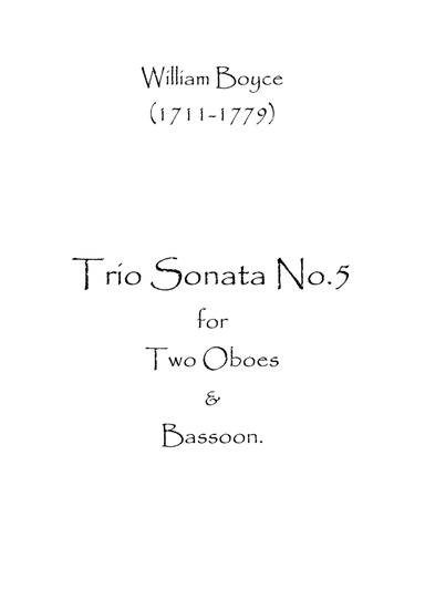 Trio Sonata No.5 (arr. Spence Bundy)
