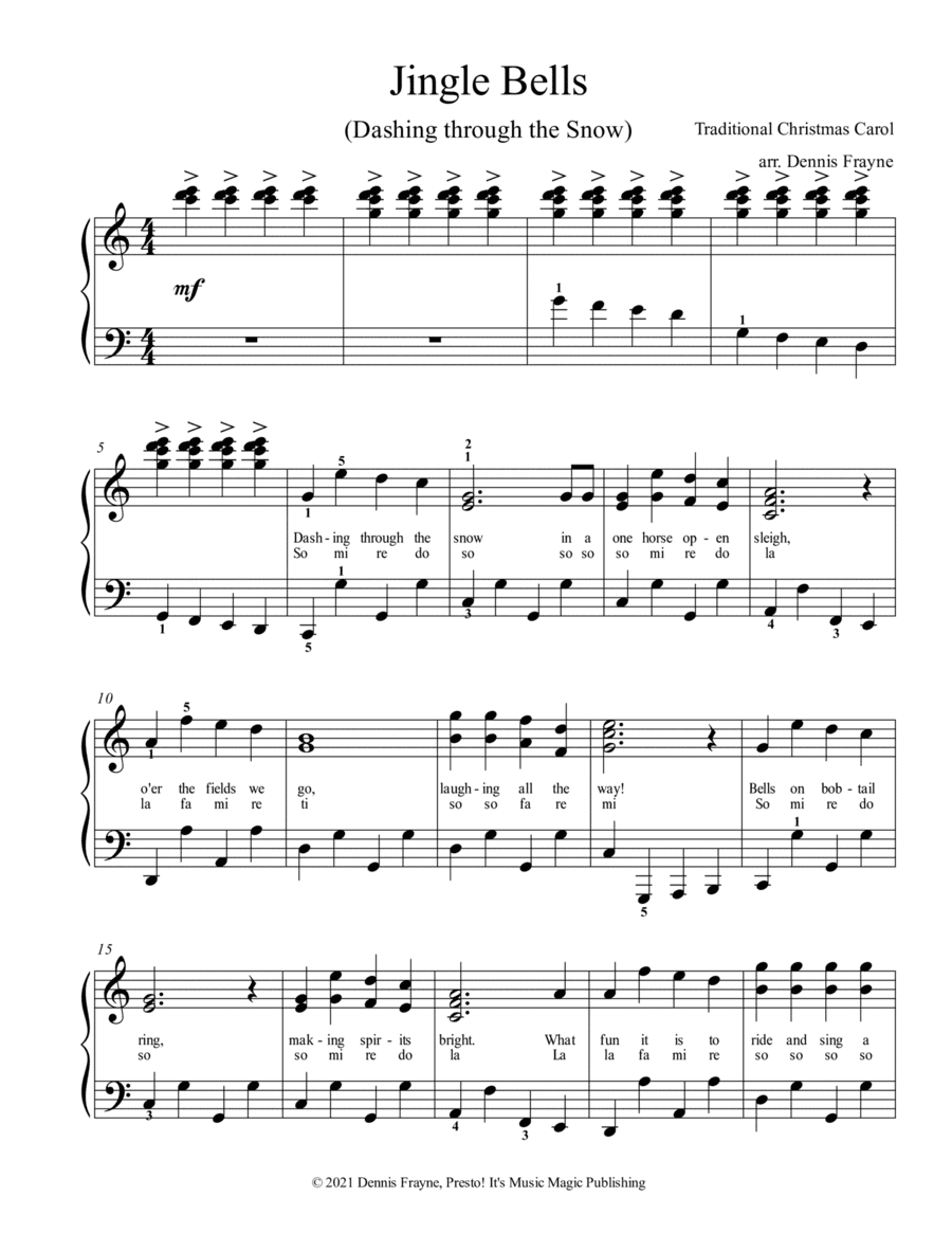 Jingle Bells (Dashing through the Snow) (arr. Dennis Frayne)