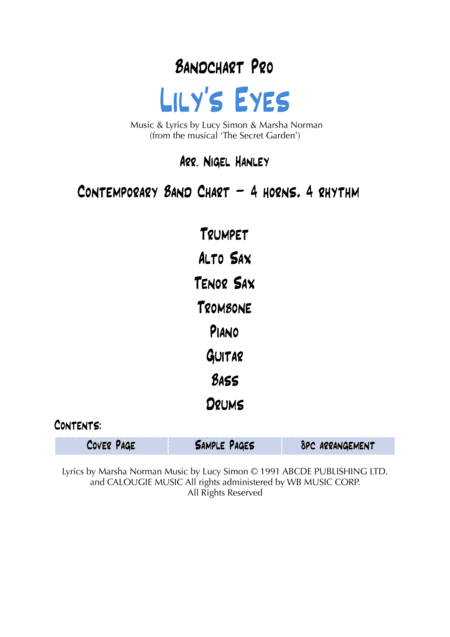 Lily's Eyes (arr. Nigel Hanley)