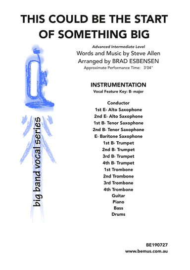 This Could Be The Start Of Something Big (arr. Brad Esbensen)