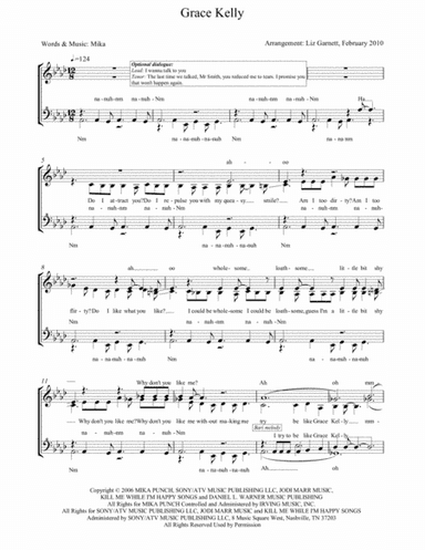 Grace Kelly (arr. Liz Garnett)