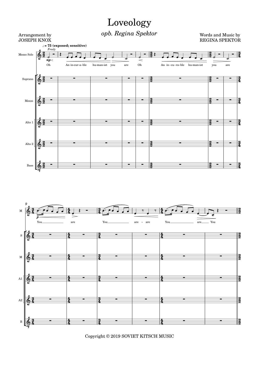 Loveology (arr. Joseph Knox)