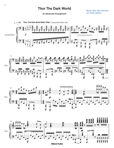 Thor: The Dark World (arr. Ethan Mattox)
