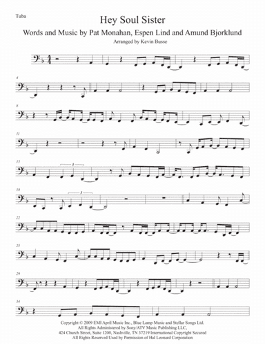 Hey, Soul Sister (arr. Kevin Busse)
