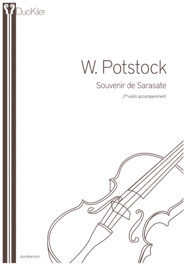 Potstock - Souvenir de Sarasate, 2nd violin accompaniment (arr. Duo Klier)