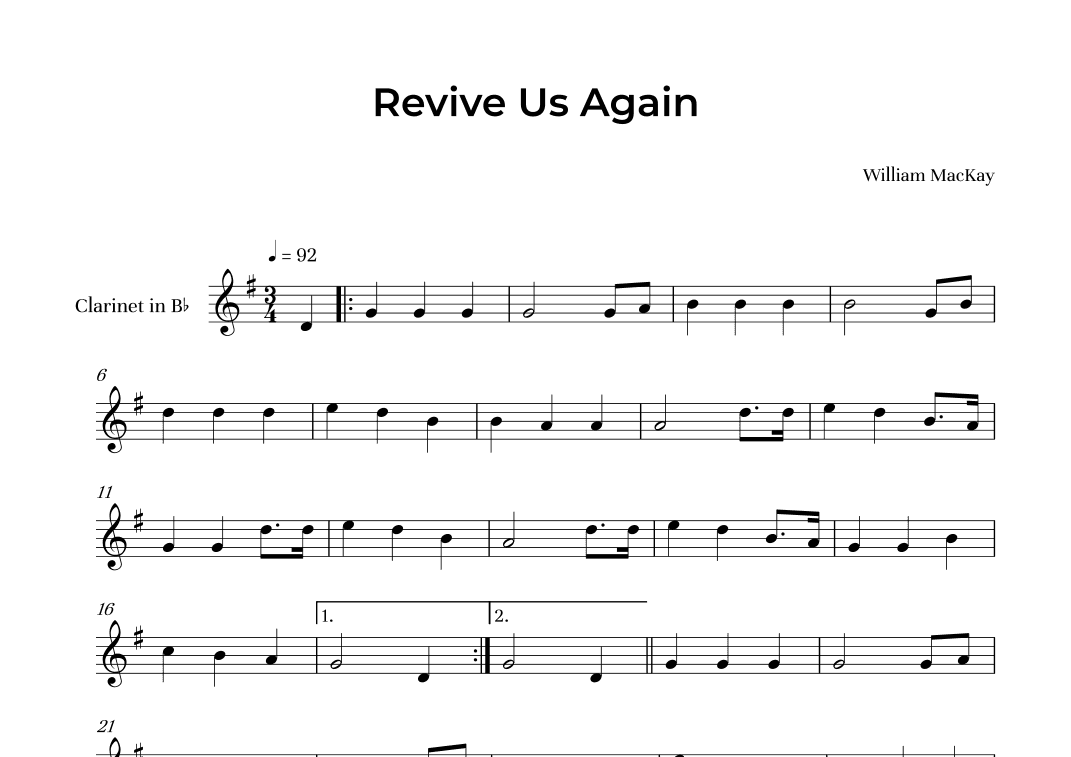 Revive Us Again (arr. Alliance Edition)