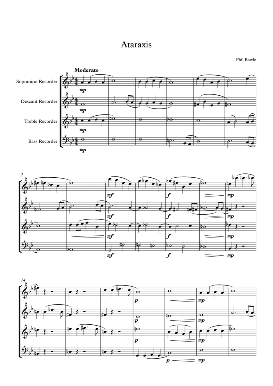 Ataraxis - Recorder Quartet