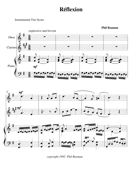 Reflexion-Oboe-Clarinet-Piano