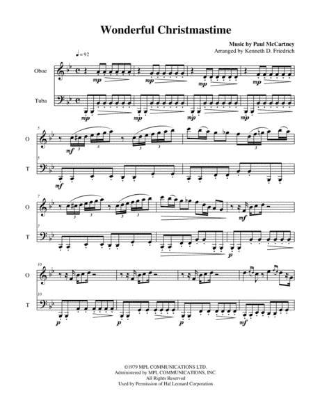 Wonderful Christmastime (arr. Kenneth D. Friedrich)