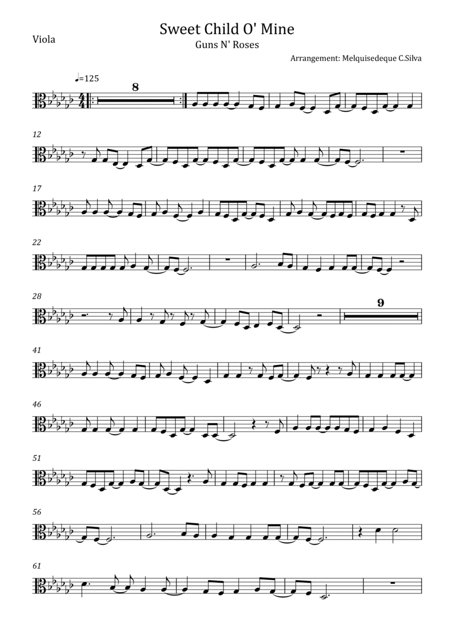 Sweet Child O' Mine (arr. Melquisedeque C.Silva)