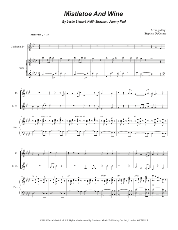 Mistletoe And Wine (arr. Stephen DeCesare)