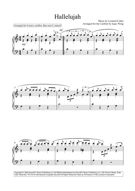 Hallelujah (arr. Isaac Wong)