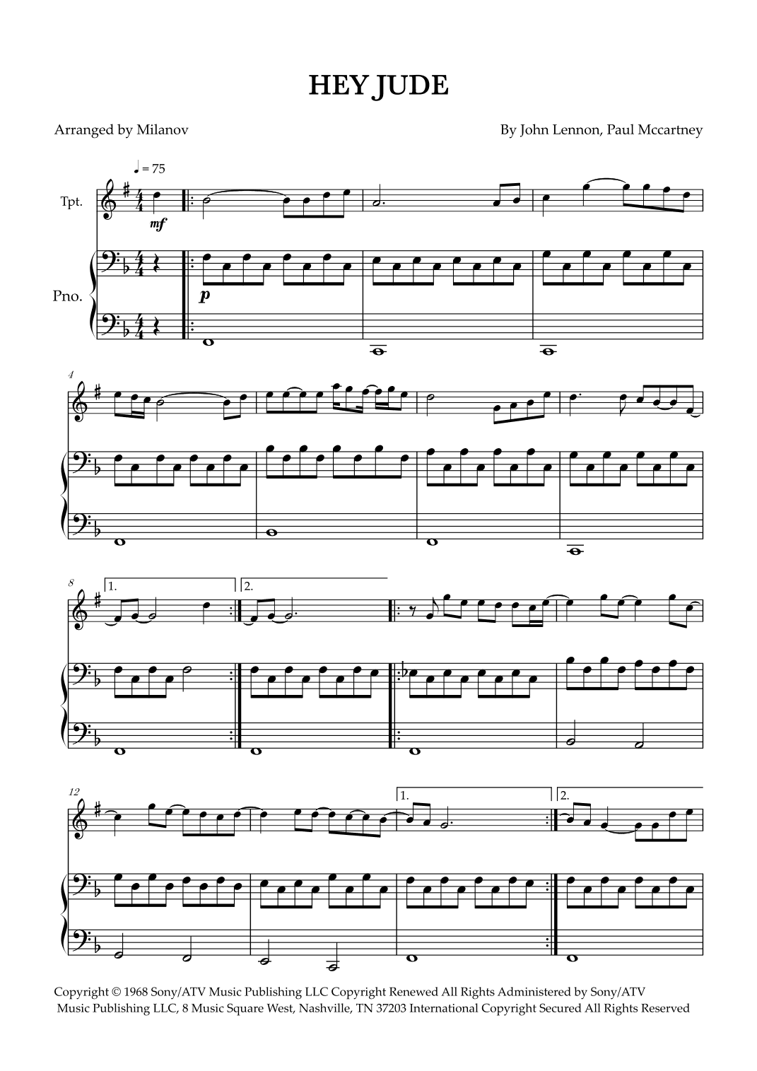 Hey Jude (arr. Milanov)