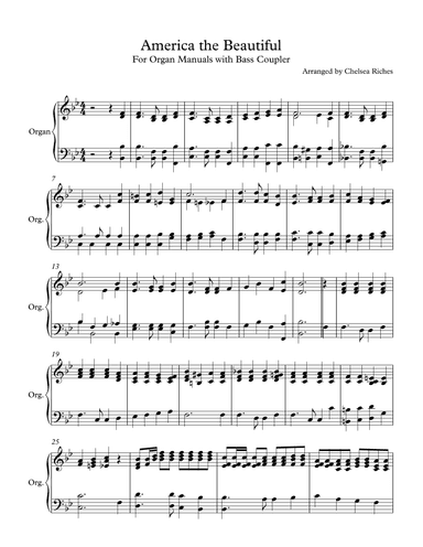 America the Beautiful (arr. Chelsea Riches)