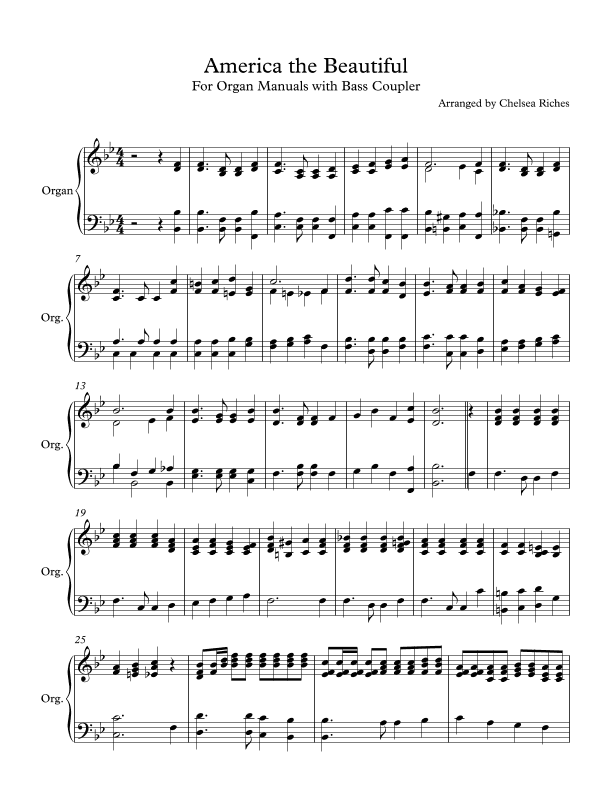 America the Beautiful (arr. Chelsea Riches)
