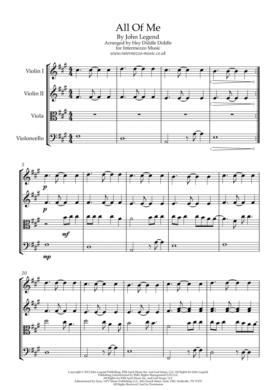 All Of Me (arr. Hey Diddle Diddle)
