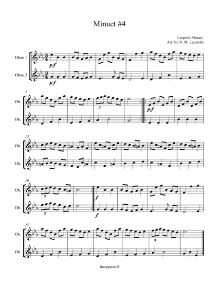 Minuet #4 (arr. Nick Lacanski)