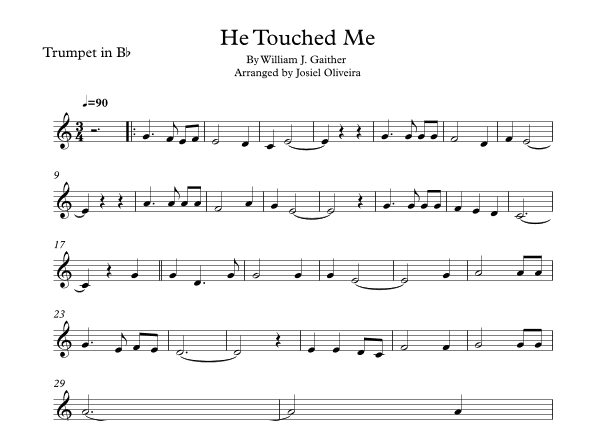 He Touched Me (arr. Josiel Oliveira)