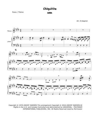 Chiquitita (arr. D. Gagnon)