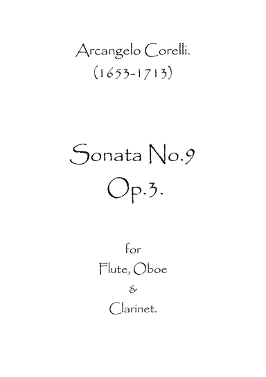 Sonata No.9 Op.3 (arr. Spence Bundy)