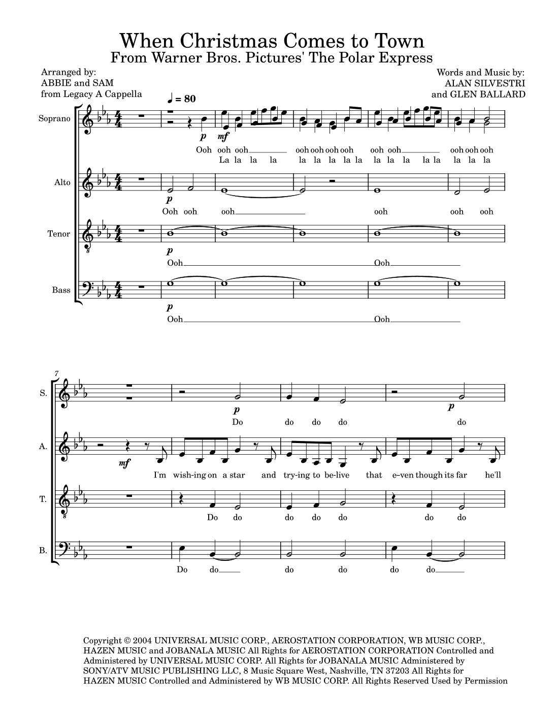 When Christmas Comes To Town (arr. Abbie and Sam from Legacy A Cappella)