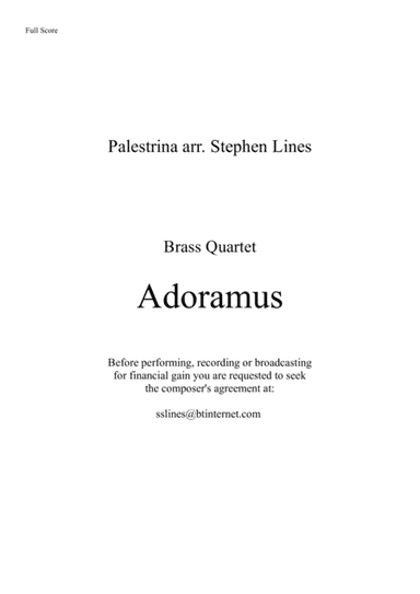 Adoramus - Brass Quartet (arr. Stephen Lines)