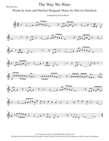 The Way We Were (arr. Kevin Busse)