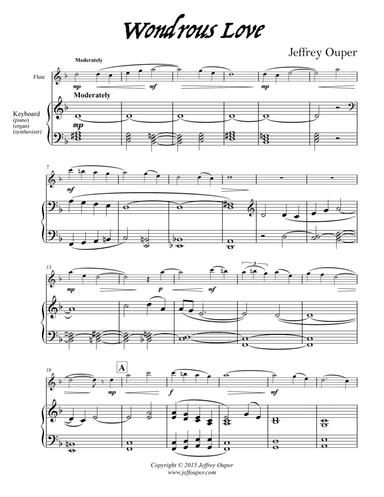 Wondrous Love (for Flute) (arr. Jeffrey Ouper)