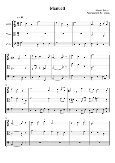 Menuett (arr. Jo Fulham)
