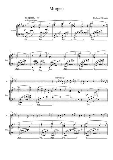Richard Strauss - Morgen (Clarinet Solo) (arr. André Laitano)