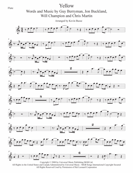Yellow (arr. Kevin Busse)