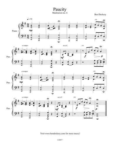 Paucity (Meditation no. 4 for Solo Piano)