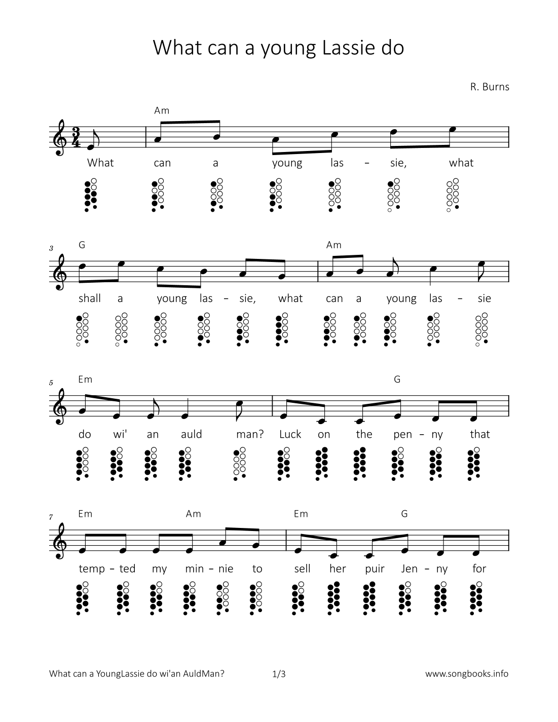 What can a young Lassie do (arr. songbooks.info)