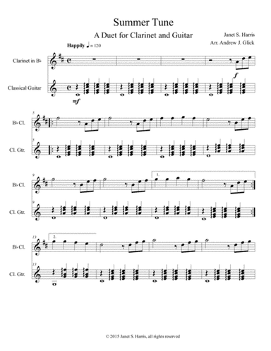 Summer Tune (Guitar and Clarinet Duet)
