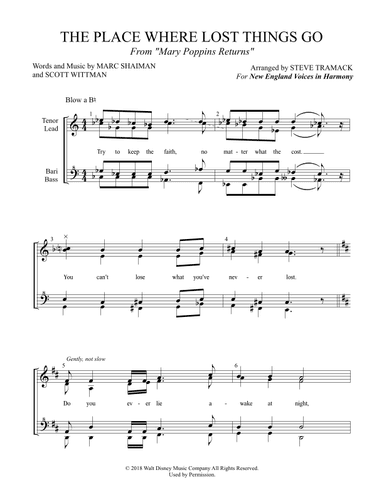 The Place Where Lost Things Go (arr. Steve Tramack)