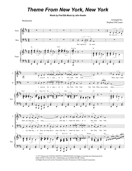 Theme From "New York, New York" (arr. Stephen DeCesare)