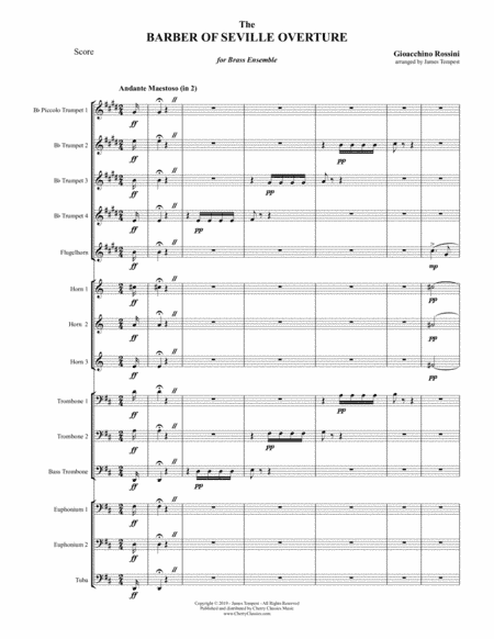 The Barber of Seville Overture for 14-part Brass Ensemble (arr. James Tempest)