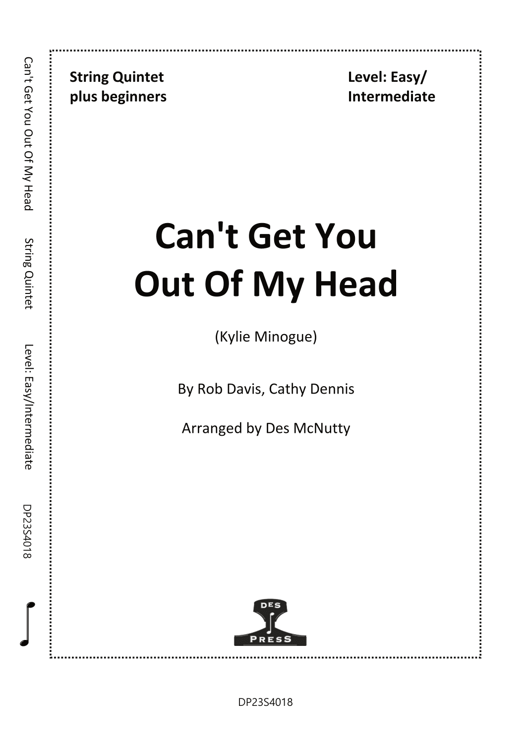Can't Get You Out Of My Head (arr. Des McNutty)