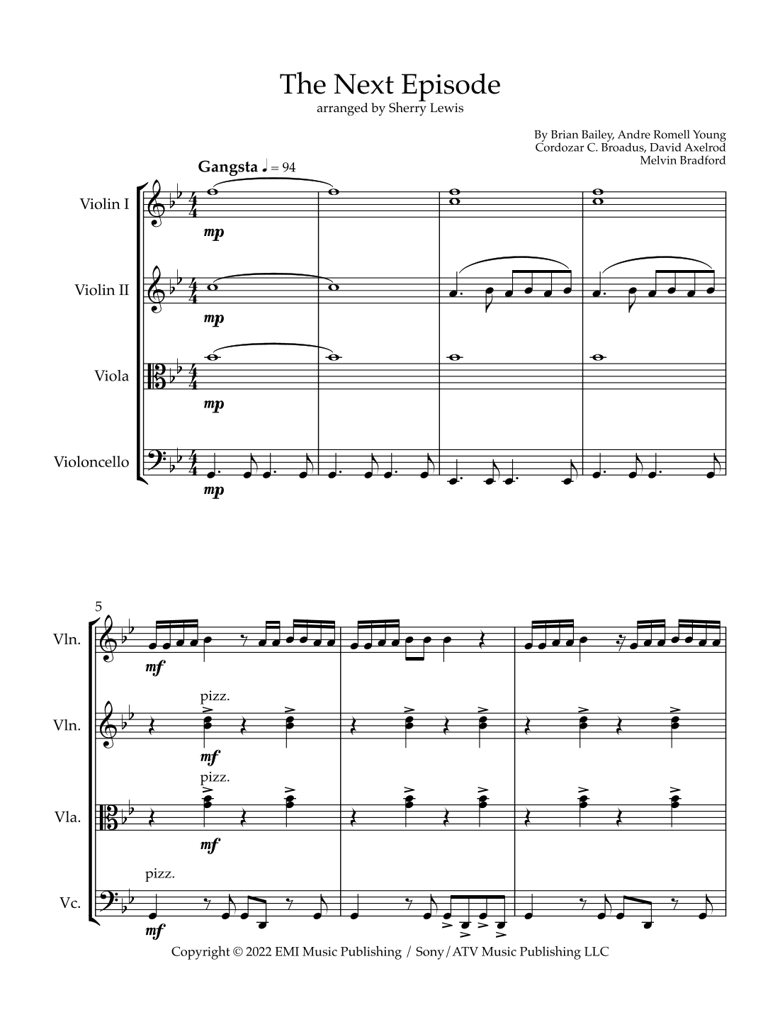 The Next Episode (arr. Sherry Lewis)