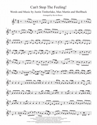 Can't Stop The Feeling  from TROLLS (arr. Kevin Busse)