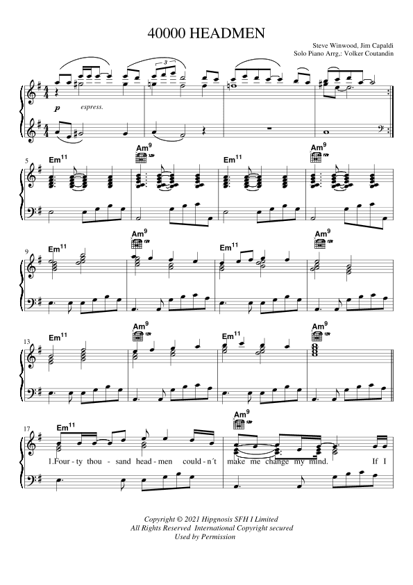 Roamin Through The Gloamin With 40000 Headmen (arr. Volker Coutandin)