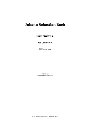 Bach - Suites for Cello Solo, BWV 1007-1012 (arr. Dariusz Skoraczewski)