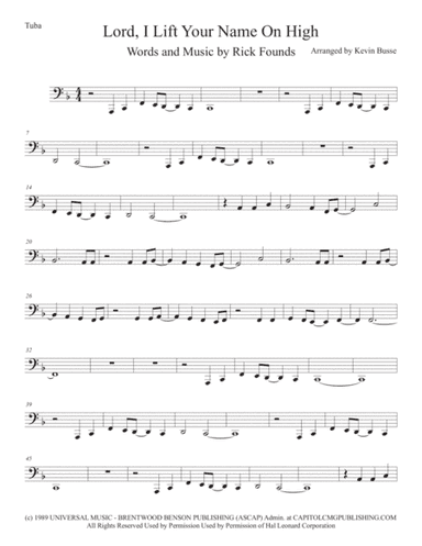 Lord, I Lift Your Name On High (arr. Kevin Busse)