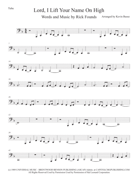 Lord, I Lift Your Name On High (arr. Kevin Busse)