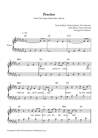 Peaches (arr. Milanov)