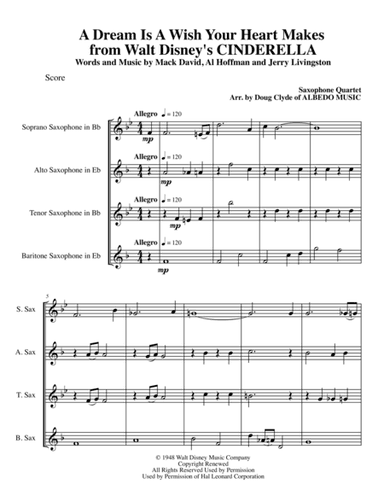 A Dream Is A Wish Your Heart Makes (arr. Doug Clyde)