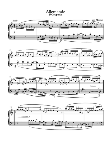 Allemande by F. Couperin (arr. Museos)