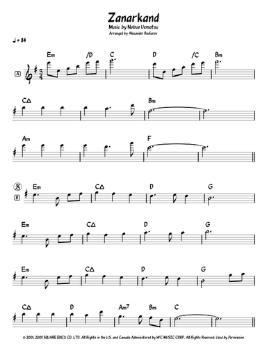 Zanarkand (arr. Alexander Badiarov)